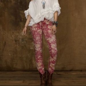 Ralph Lauren denim and supply Floral skinny jeans